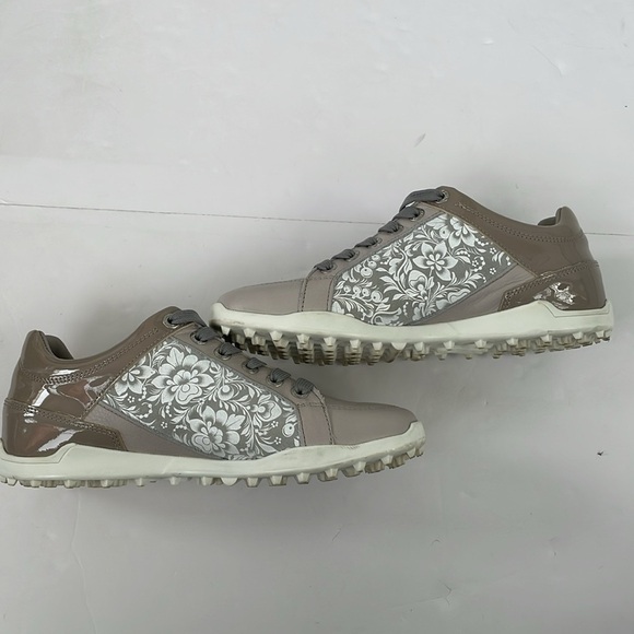 Duca Del Cosma Italian Gold Evolution Caldes Floral Women's Golf Shoes Size 6 - Picture 11 of 17